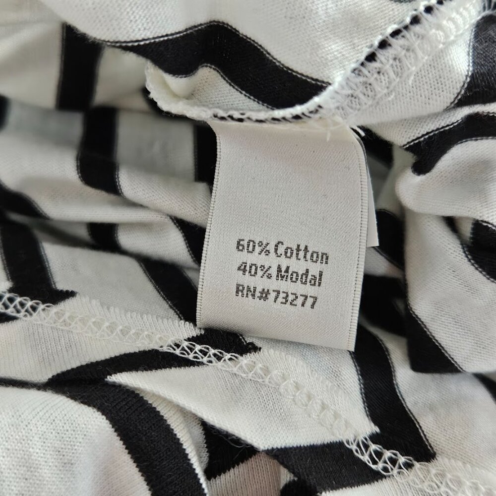 LC Lauren Conrad Sleeveless Racetrack Tank Black White Stripe Maxi Dress Medium - Picture 8 of 8